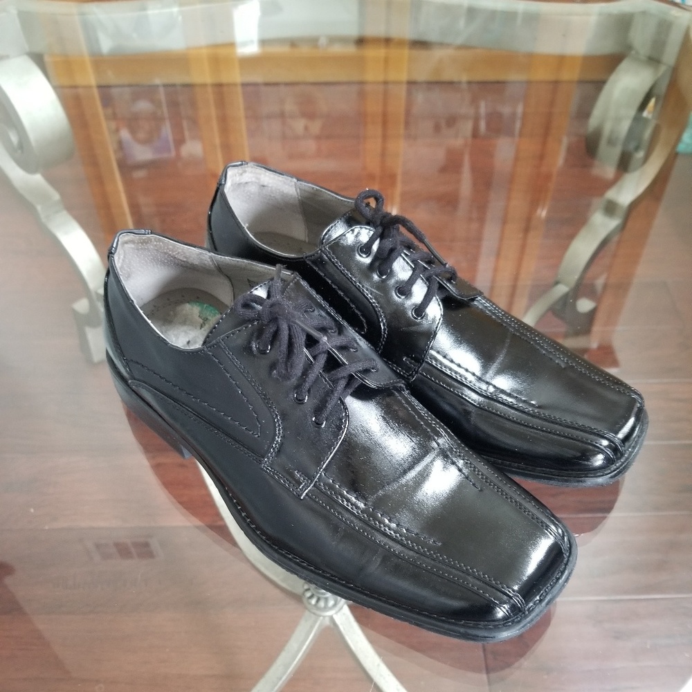 Boys Stacy Adams Cap Toe Lace Up Shoes